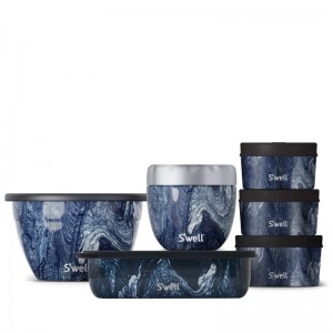 Azurite Marble Swell Organized Eats Set | ASOQ9409