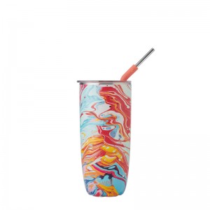 Marble Swirl Swell Tumbler with Straw | XYHO5979