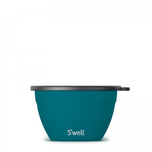 Peacock Blue Swell Salad Bowl Kit | XOZM1929