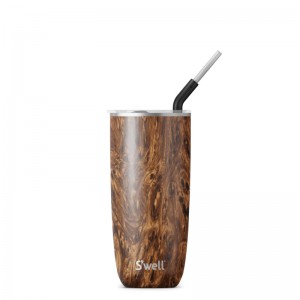 Teakwood Swell Tumbler with Straw | HLXD1210