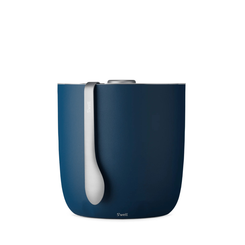 Azurite Swell Ice Bucket + Tongs | BRSO2310