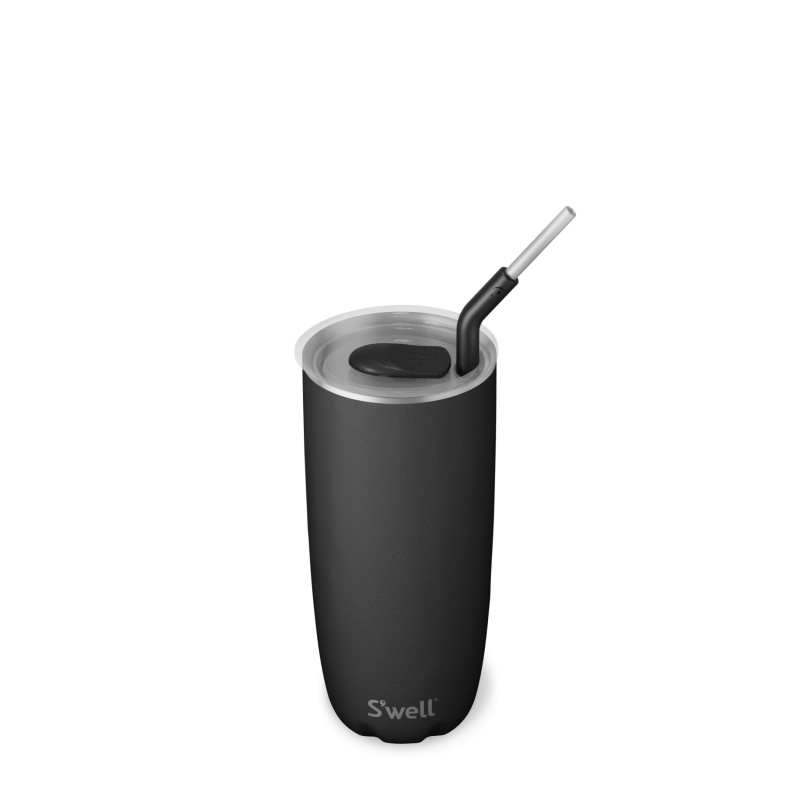 Black Swell Tumbler with Straw | INZV1938