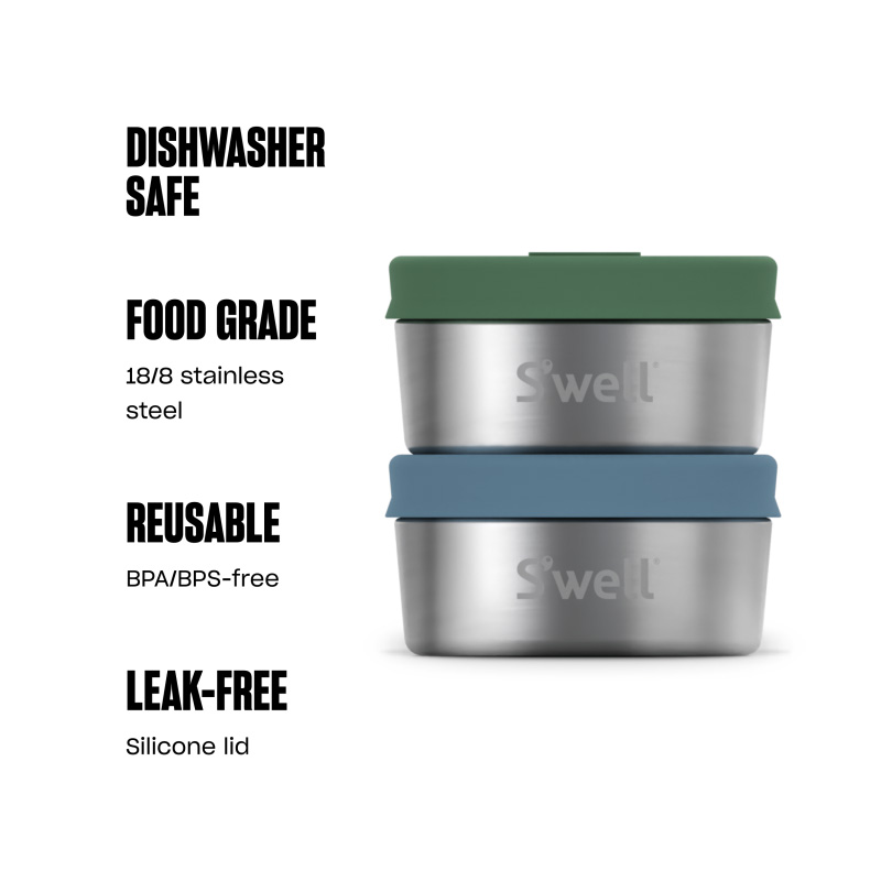 Blue Silver Swell Mini Canister Set | OLMO5393