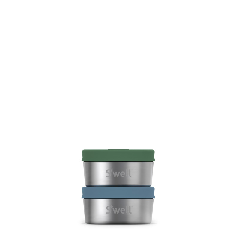 Blue Silver Swell Mini Canister Set | OLMO5393