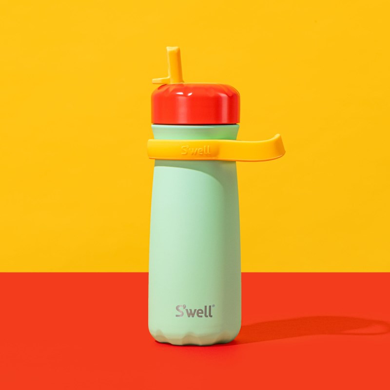 Green Swell Traveler with Flip Straw Lid | YOPA0374