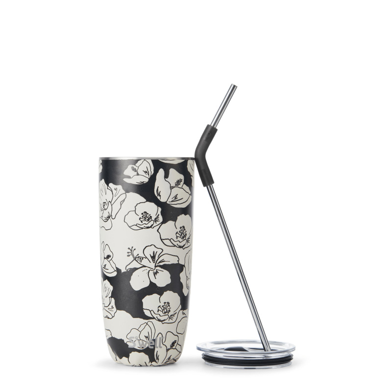 Grey Swell Tumbler with Straw | POXW2828