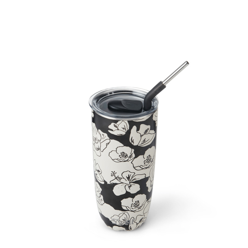 Grey Swell Tumbler with Straw | POXW2828