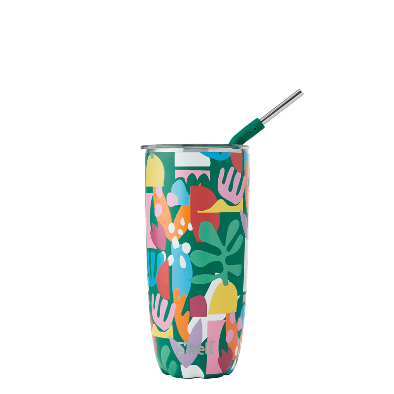 Paper Cutouts Swell Tumbler with Straw | DMFF4101