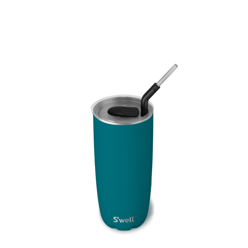 Peacock Blue Swell Tumbler with Straw | OAUD6877