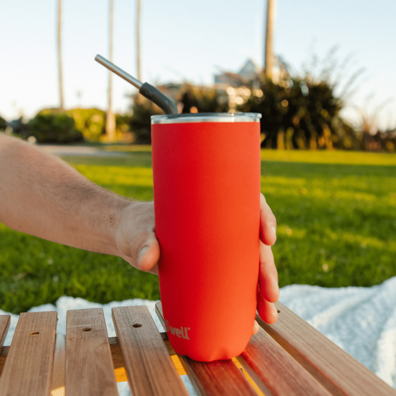 Red Swell Tumbler with Straw | VLHY5558