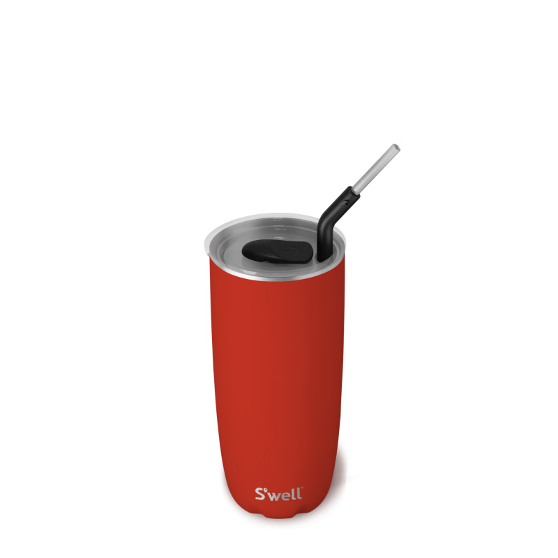 Red Swell Tumbler with Straw | VLHY5558