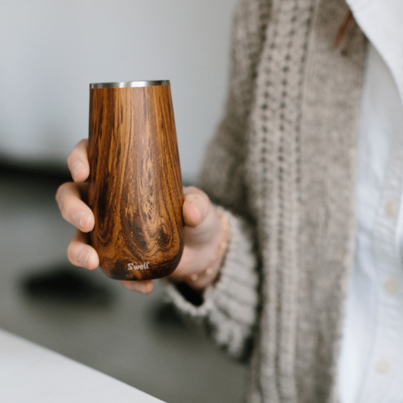 Teakwood Swell Champagne Flute | MAOW2448