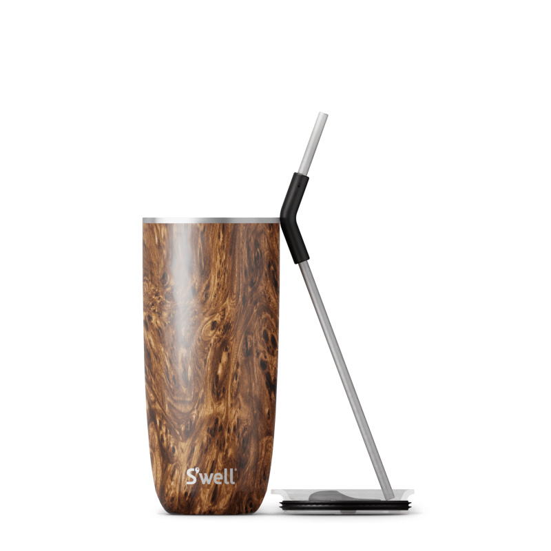 Teakwood Swell Tumbler with Straw | HLXD1210