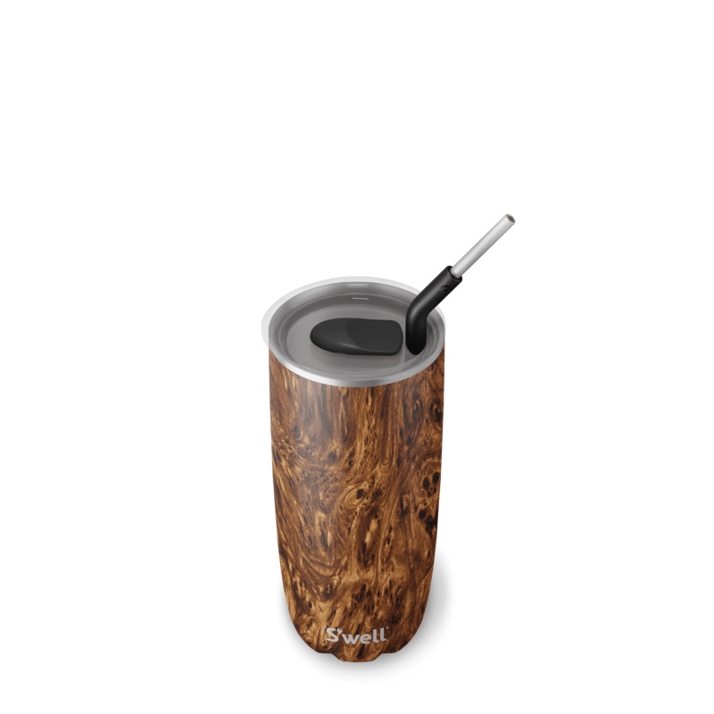 Teakwood Swell Tumbler with Straw | HLXD1210