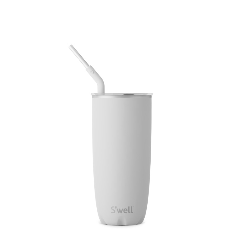 White Swell Timothy Goodman x S'well Tumbler with Straw | DPYF9558